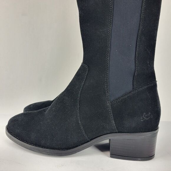 Bos & Co Jemmy Knee High Tall Boots Suede Pull on Side Zip EU39 US 8-85 - Picture 3 of 14